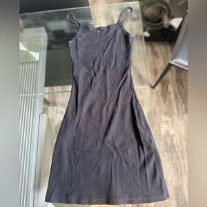 BRANDY MELVILLE Black Slip Dress w/ Black Bow & Lace